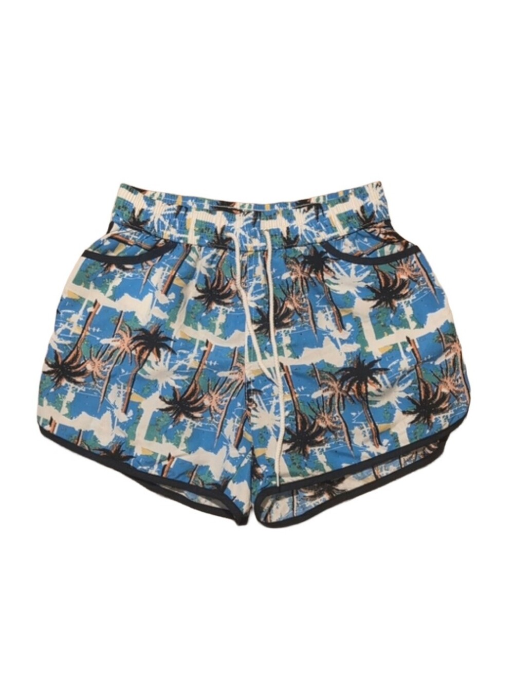 iBerryNY Blue Palm Tree Beach Shorts